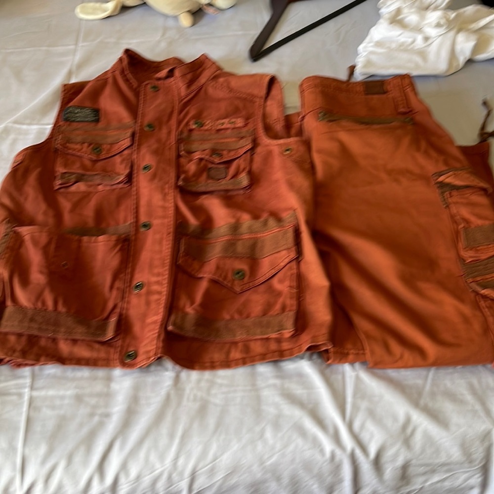 Burnt orange vest and pants great condition